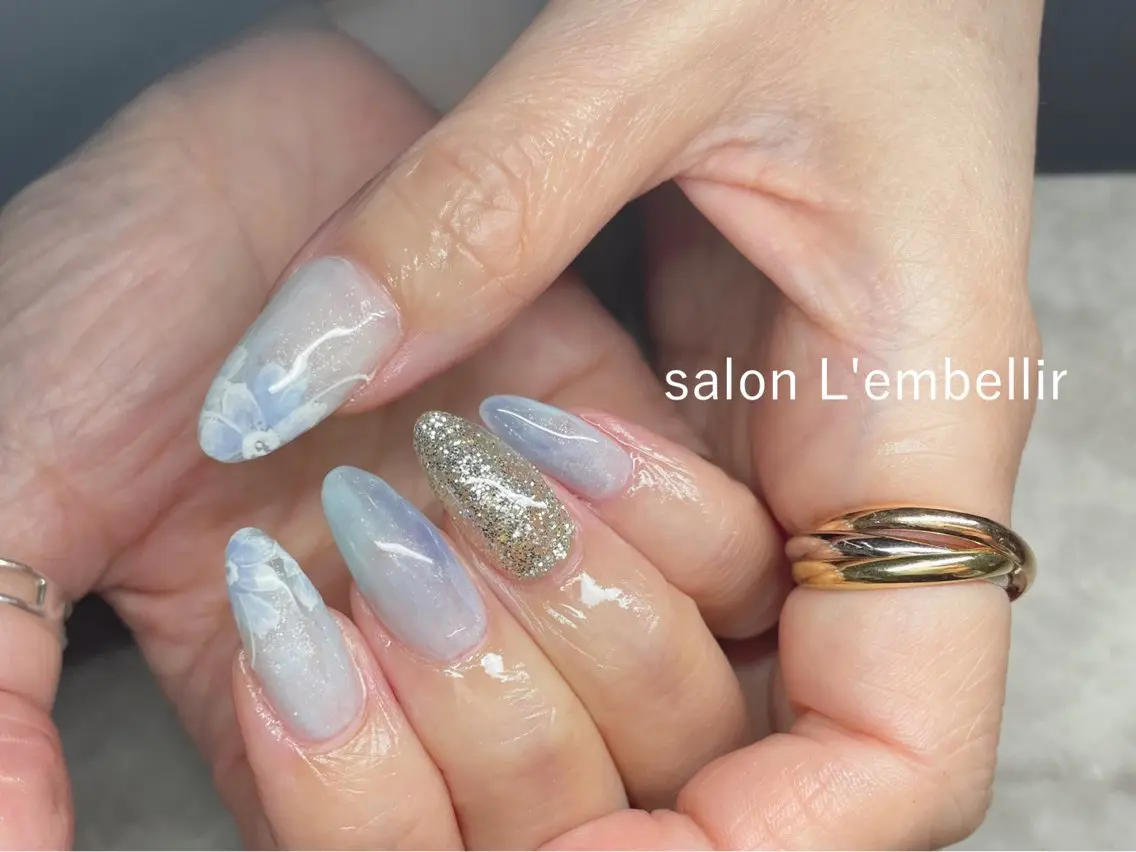 ネイル フラワーネイル salon L'embellirのネイルデザイン