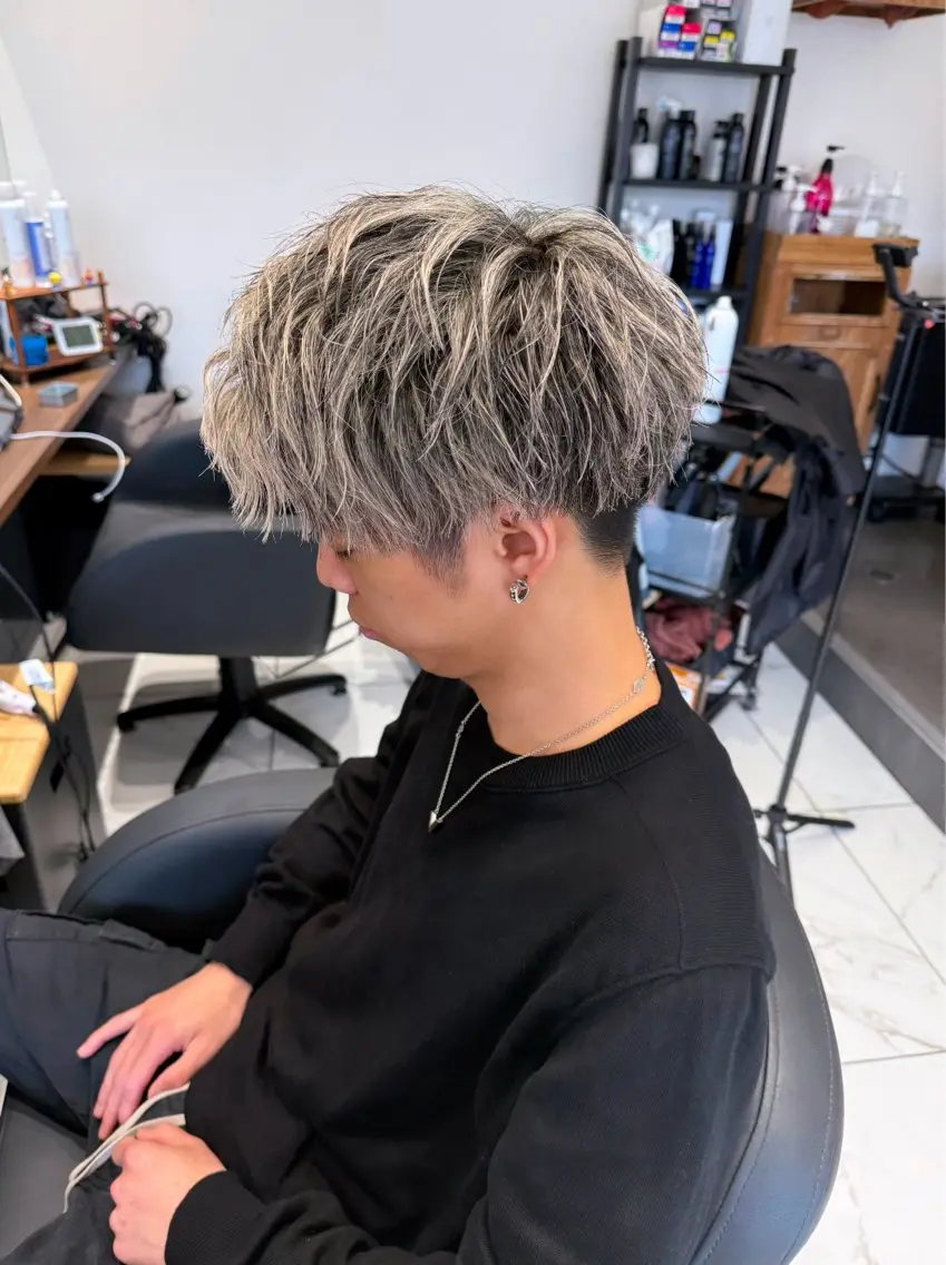 メンズ限定🔥ホワイトメッシュ×カット✂️の写真