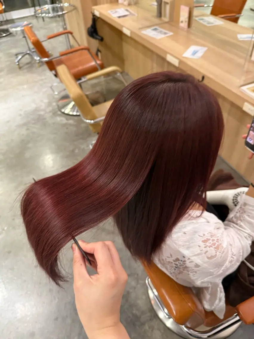 セミロング トリートメント 恵比寿/ワンカラー 💫渡邉陽音💫のヘアスタイル