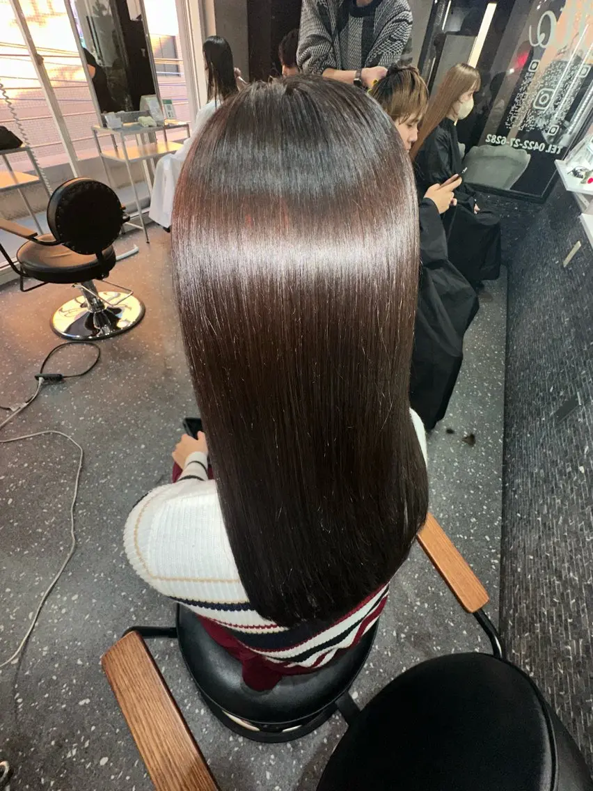 ロング パーマ カット 縮毛矯正 トリートメント 髪質改善⭐️縮毛矯正 中野⭐️Rinaのヘアスタイル