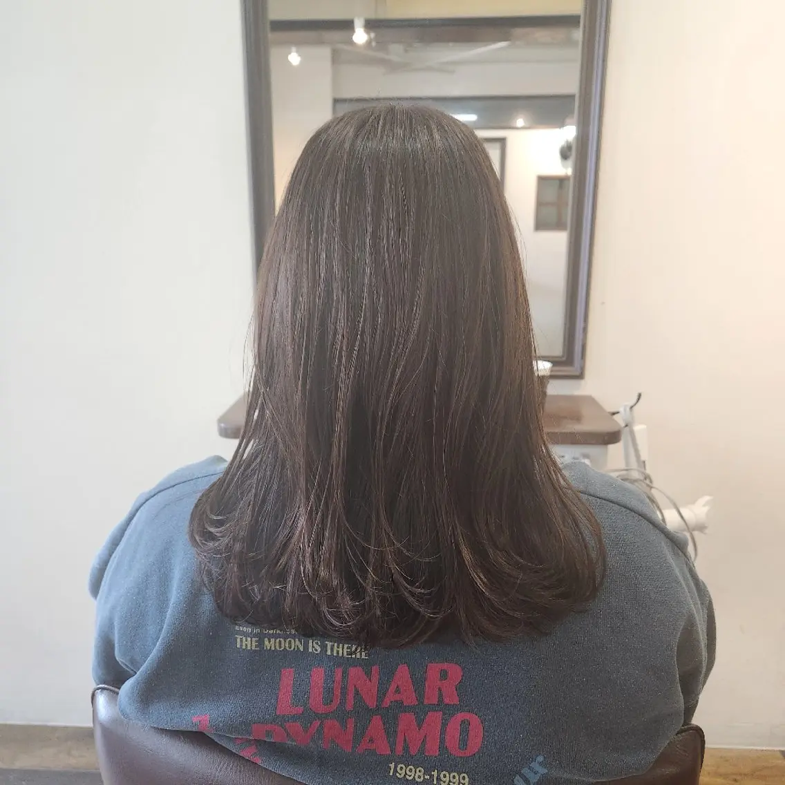 セミロング ハイライト 龍 悠紀のヘアスタイル