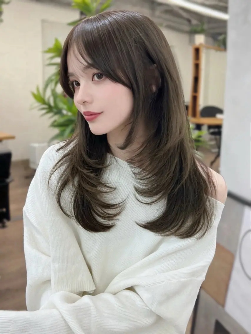 ロング カラー トリートメント カット ヘアカラー トリートメント 渋谷レイヤーカット❌ 縮毛矯正専門/武田涼のヘアスタイル