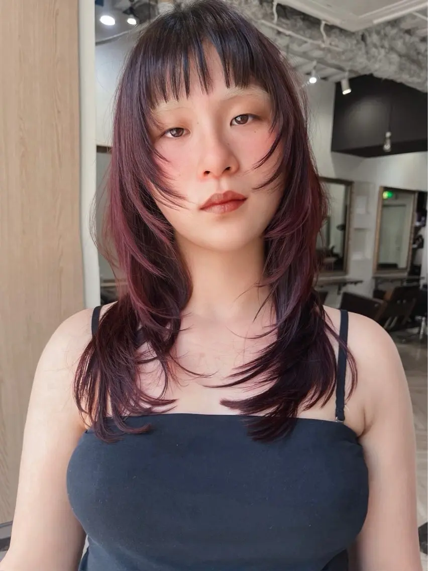 セミロング カラー ヘアセット🌷カラー 🌷似合わせmaoのヘアスタイル