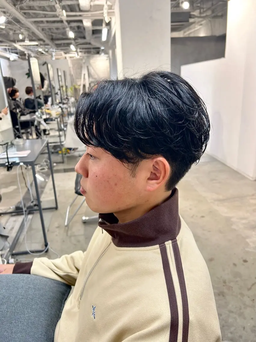 パーマ メンズ カット パーマ メンズ清潔感のプロ 💈メンズパーマ藤田のヘアスタイル