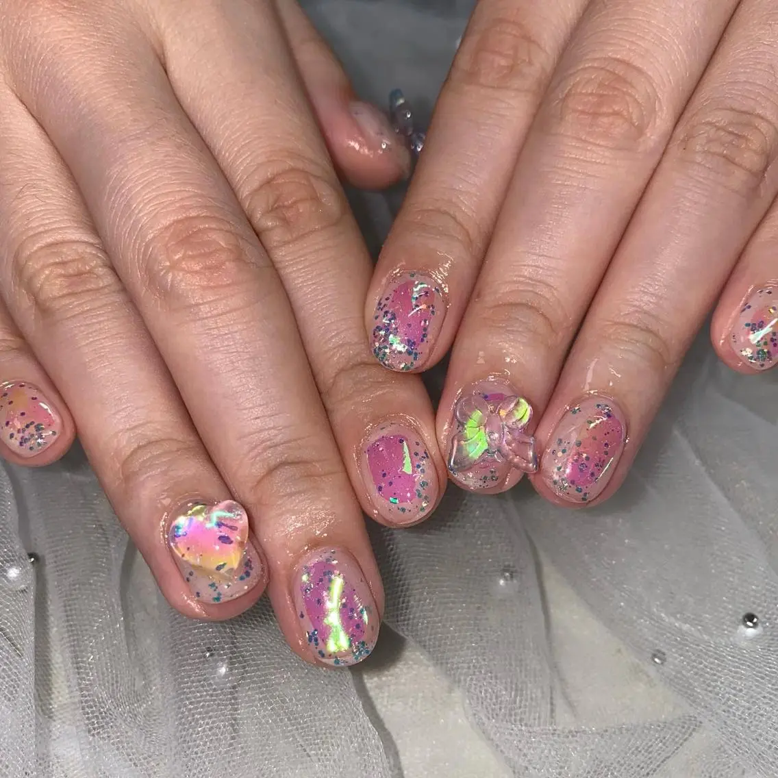 ネイル 氷ネイル・うるうるネイル I pinknail 韓国風·持ち込み専門のネイルデザイン