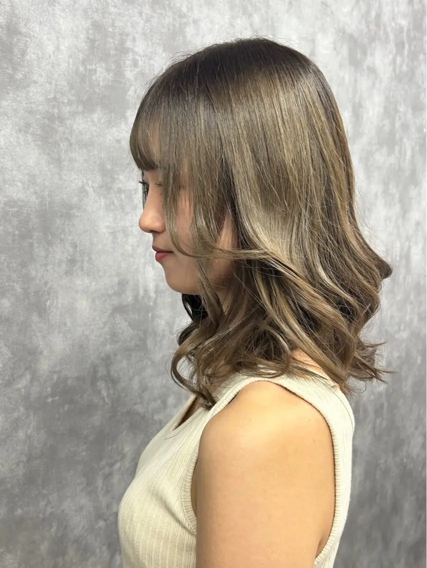 ミディアム ヘアカラー トリートメント marron 加瀬のヘアスタイル