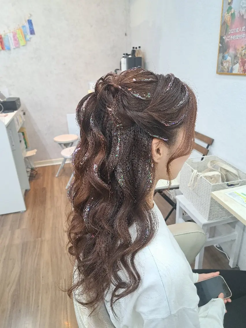 ロング ヘアアレンジ ヘアセット GLOSS心斎橋🌹 はるなのヘアスタイル