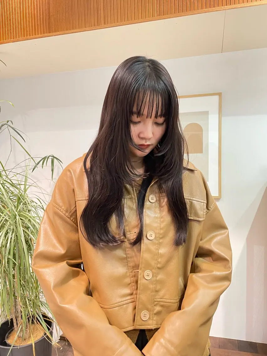 ロング カラー 韓国風ヘア レイヤーカット カット ヘアカラー トリートメント レイヤーカット🎀 kanaのヘアスタイル