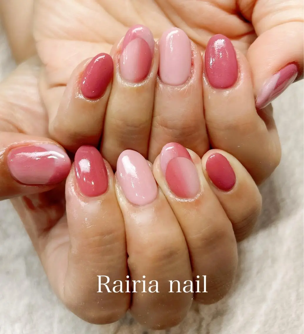 ネイル アートネイル カジュアル フットネイル フレンチネイル ジェルネイル Rairia nail本八幡店のネイルデザイン