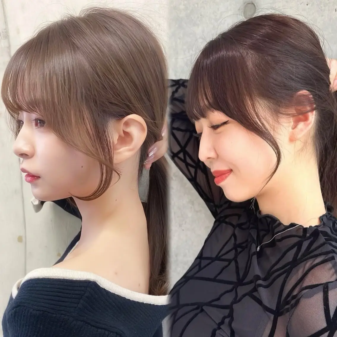 ミディアム 顔まわりレイヤー レイヤーカット カット 縮毛矯正/艶髪/ 透明感カラー/たくまのヘアスタイル