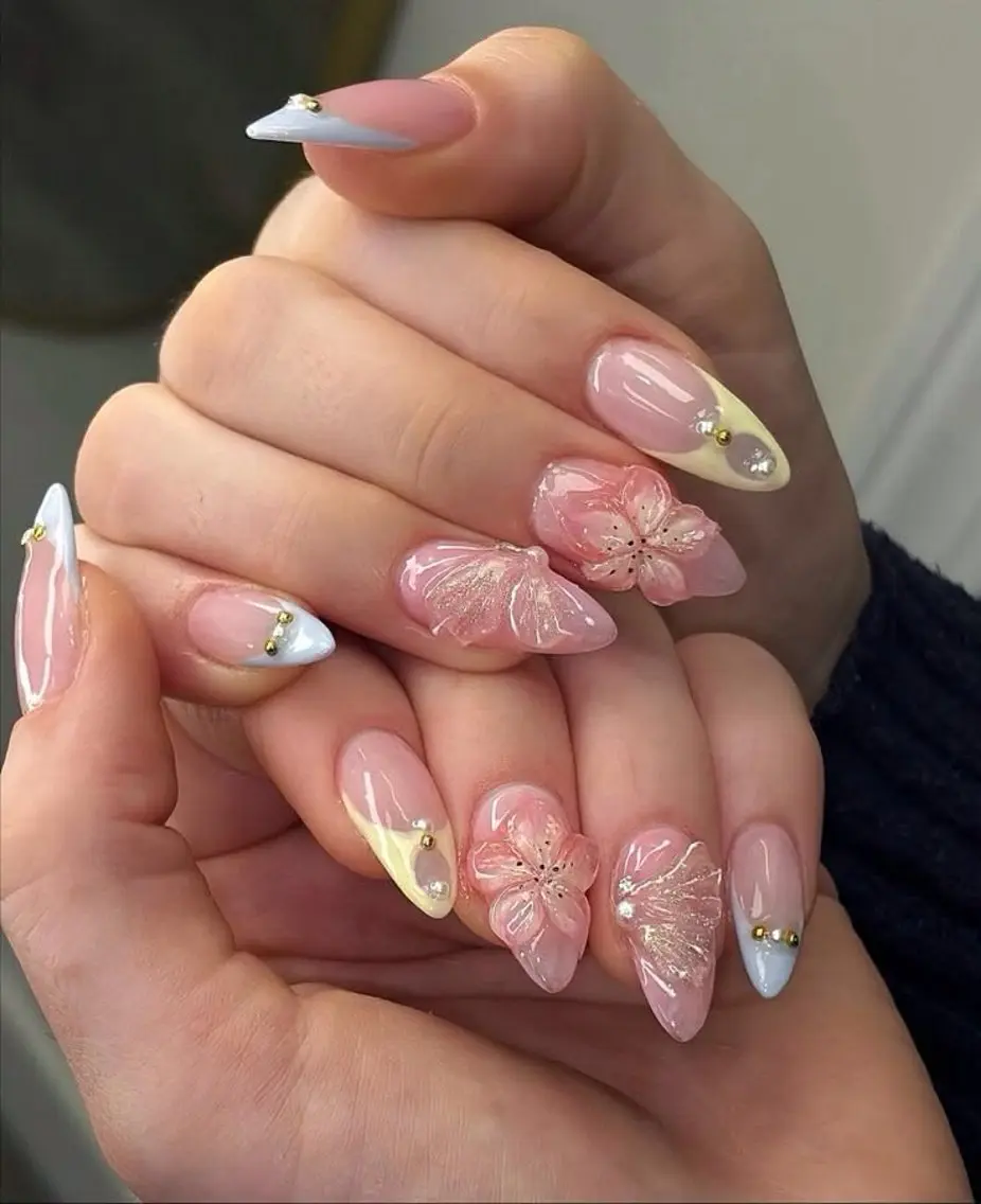 ネイル キラキラネイル 韓国ネイル ロングネイル シンプルネイル ワンホンネイル ハンドネイル Rina Nail.Novaのネイルデザイン