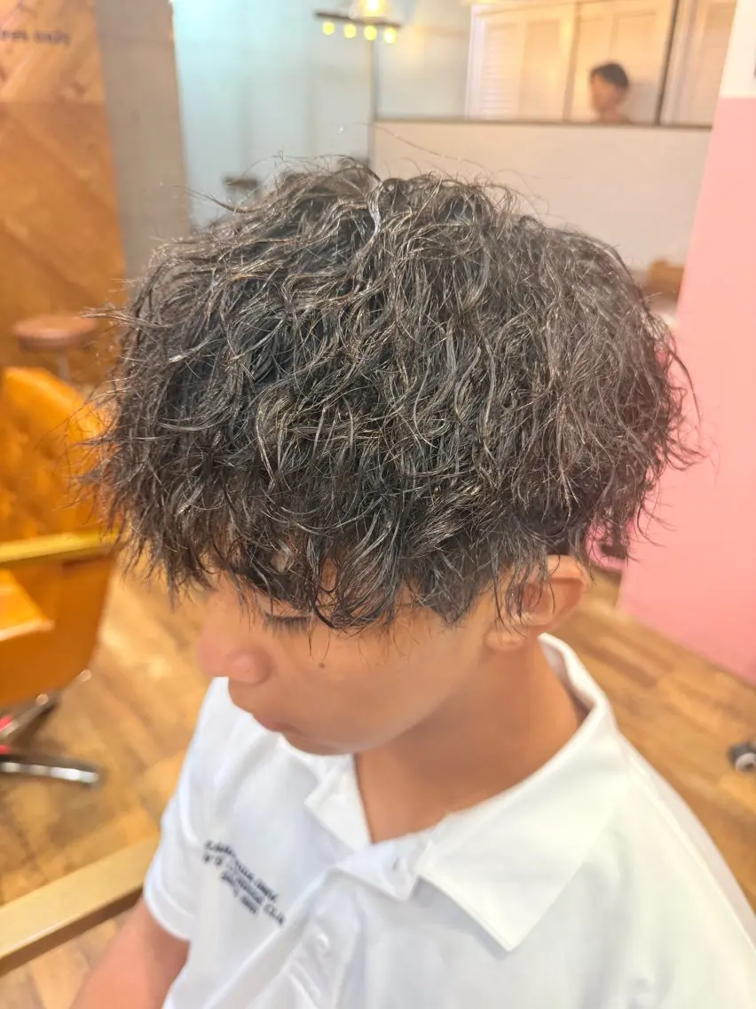 ショート パーマ ヘアアレンジ メンズ パーマ 縮毛矯正/ハイトーン /艶髪/北 啓吾のヘアスタイル