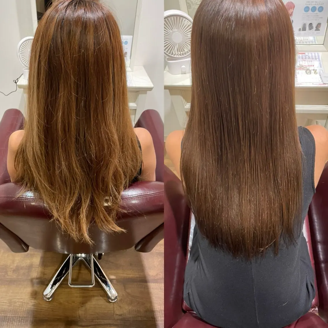 ロング カラー パーマ ストレートパーマ 園田 一喜のヘアスタイル