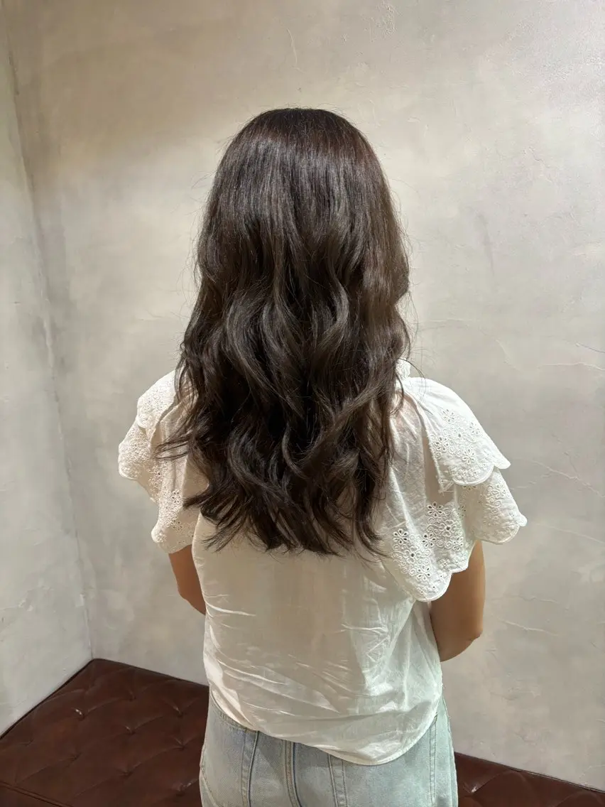 ロング カラー カット ヘアカラー トリートメント manarino マリのヘアスタイル