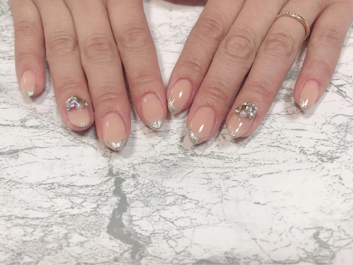 ネイル フットネイル フレンチネイル ニュアンスネイル シンプルネイル 春ネイル nail fufla ♡yamane♡のネイルデザイン