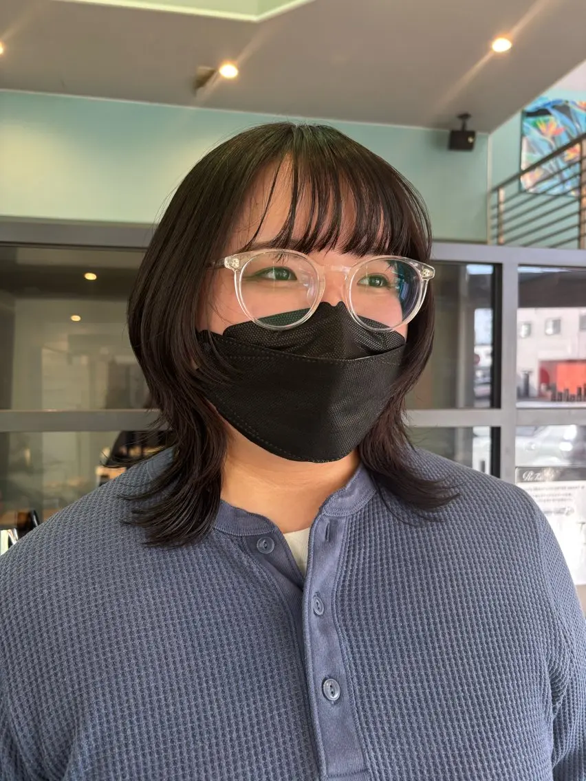 ミディアム ウルフカット カット 🫧古田 穂香🫧カットモデルのヘアスタイル