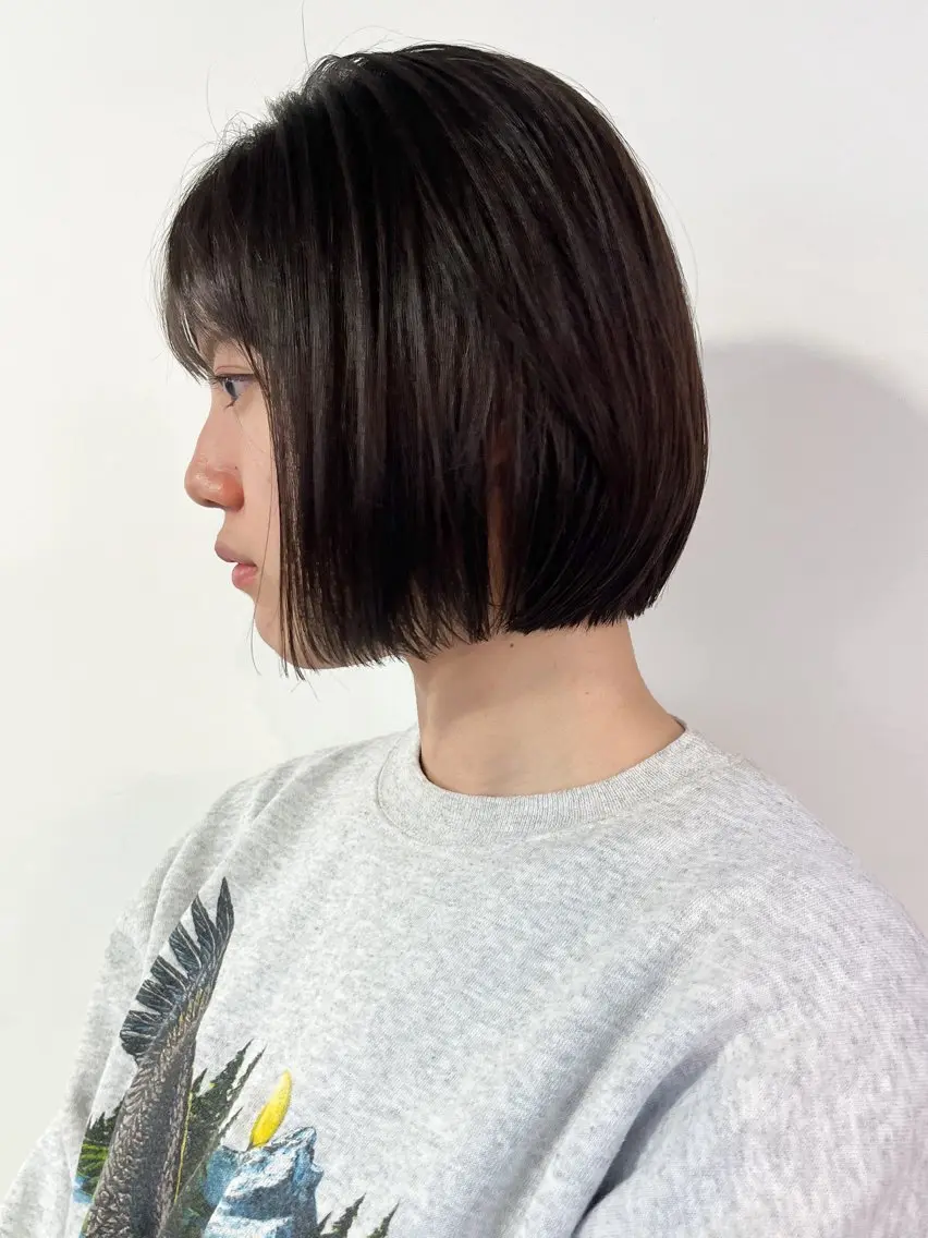 ショート カット 縮毛矯正 ボブ×縮毛矯正 ryotaのヘアスタイル