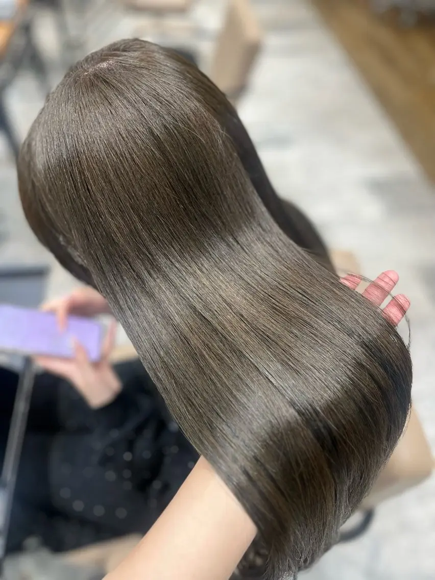 カラー ブラウンカラー 透明感カラー グレージュ ヘアカラー トリートメント アレンジ/艶カラー 銀座🌼さきえのヘアスタイル