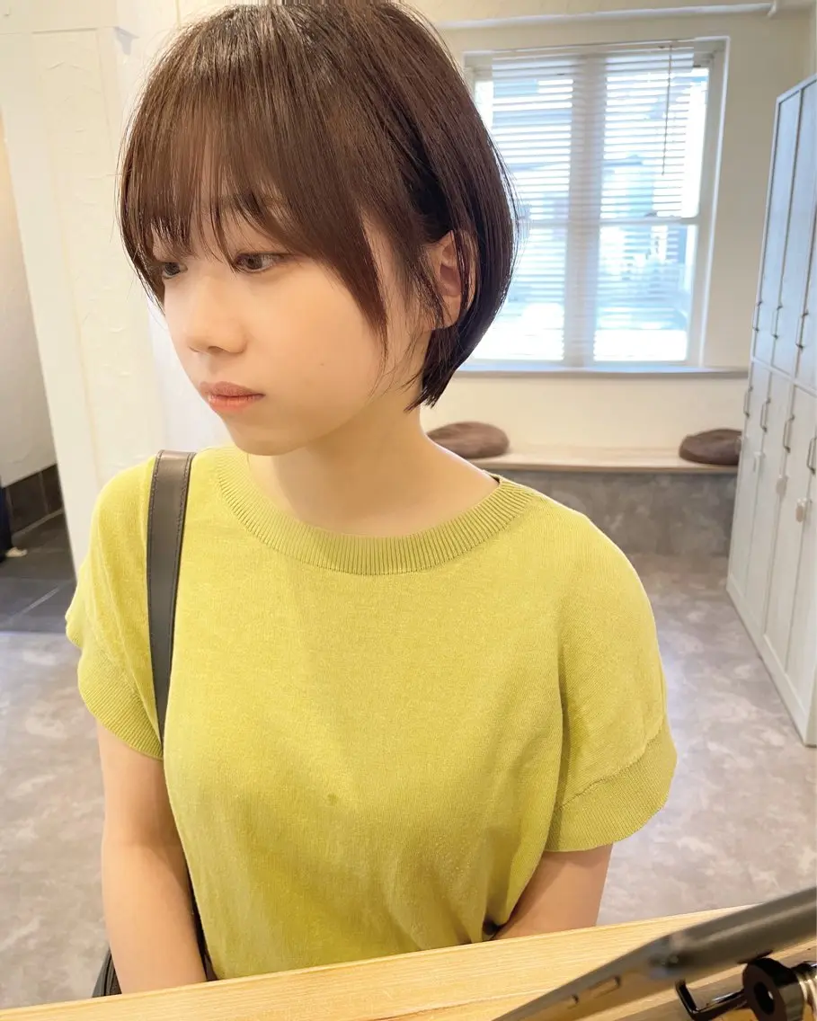 ショート ミニーショート ショートヘア 小顔カット 山谷 裕紀のヘアスタイル