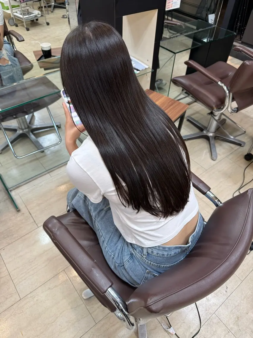 ロング ヘアカラー トリートメント 松本 仁美のヘアスタイル
