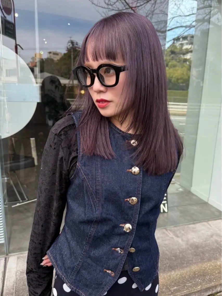 セミロング カット ヘアカラー トリートメント qpula クプラのヘアスタイル