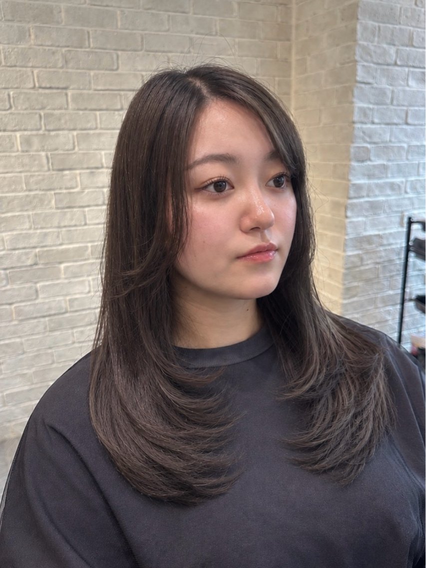 セミロング メンズ/ダブルカラー /ベージュ🧸/制流のヘアスタイル