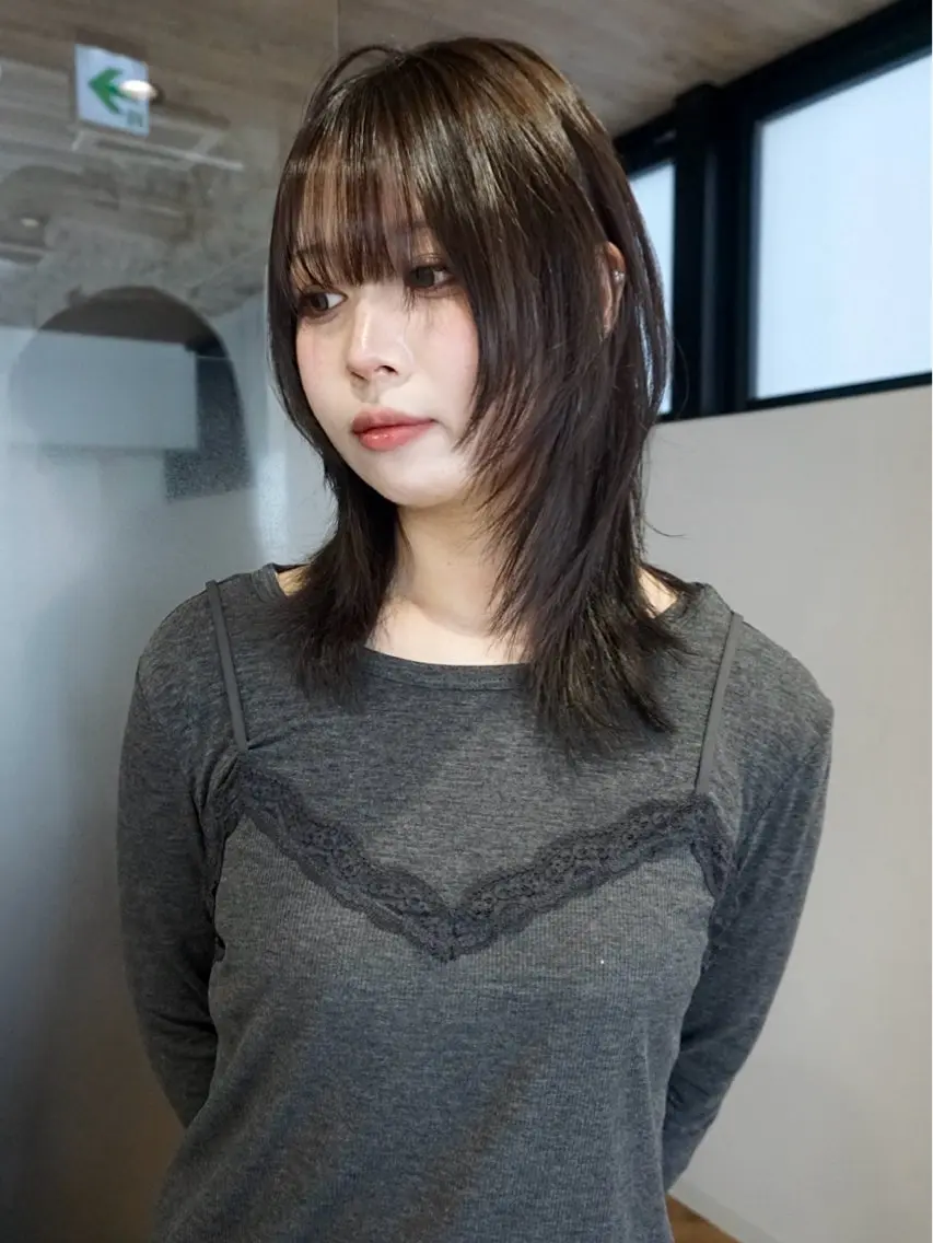 ロング カラー カット ヘアカラー トリートメント 名古屋ダブルカラー DEAN石川理子のヘアスタイル