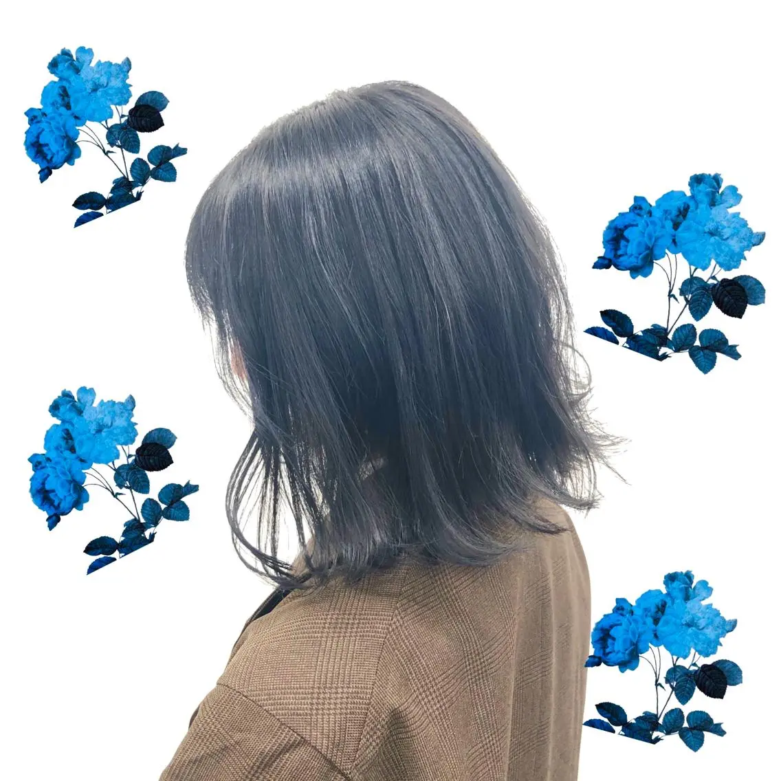 セミロング カラー パーマ ヘアアレンジ メンズ キッズ 上品＆韓国風 🥀海心🥀のヘアスタイル
