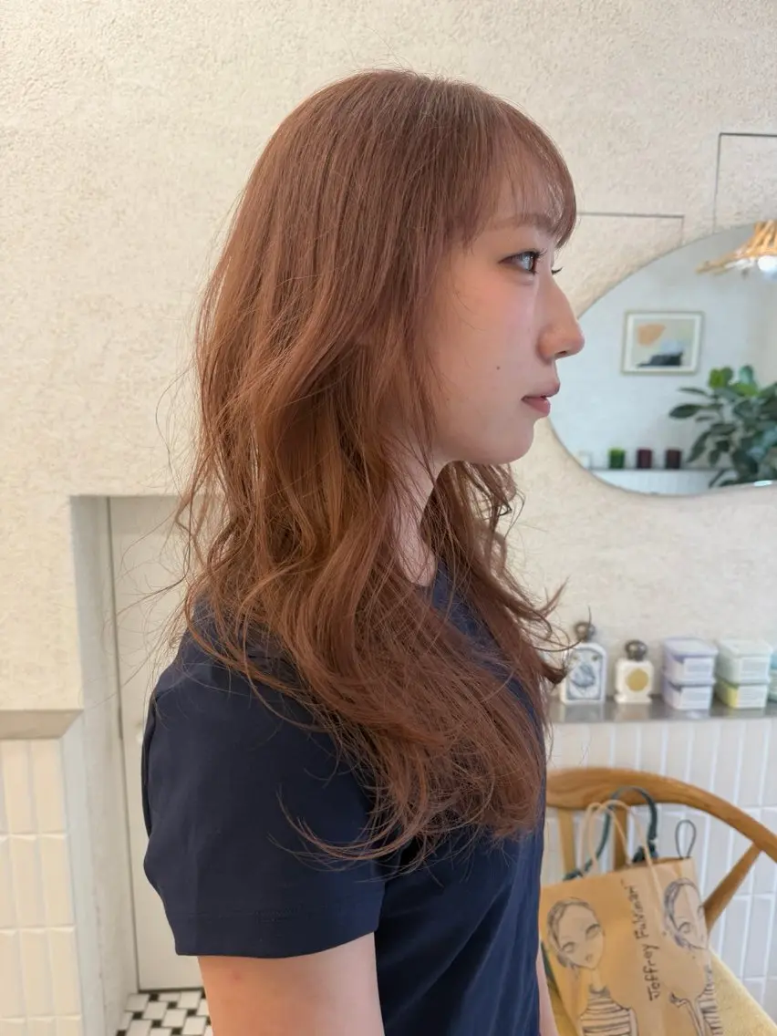 ミディアム カラー カット ヘアカラー 透明感ベージュ/ レイヤー/ 髙橋一哉のヘアスタイル
