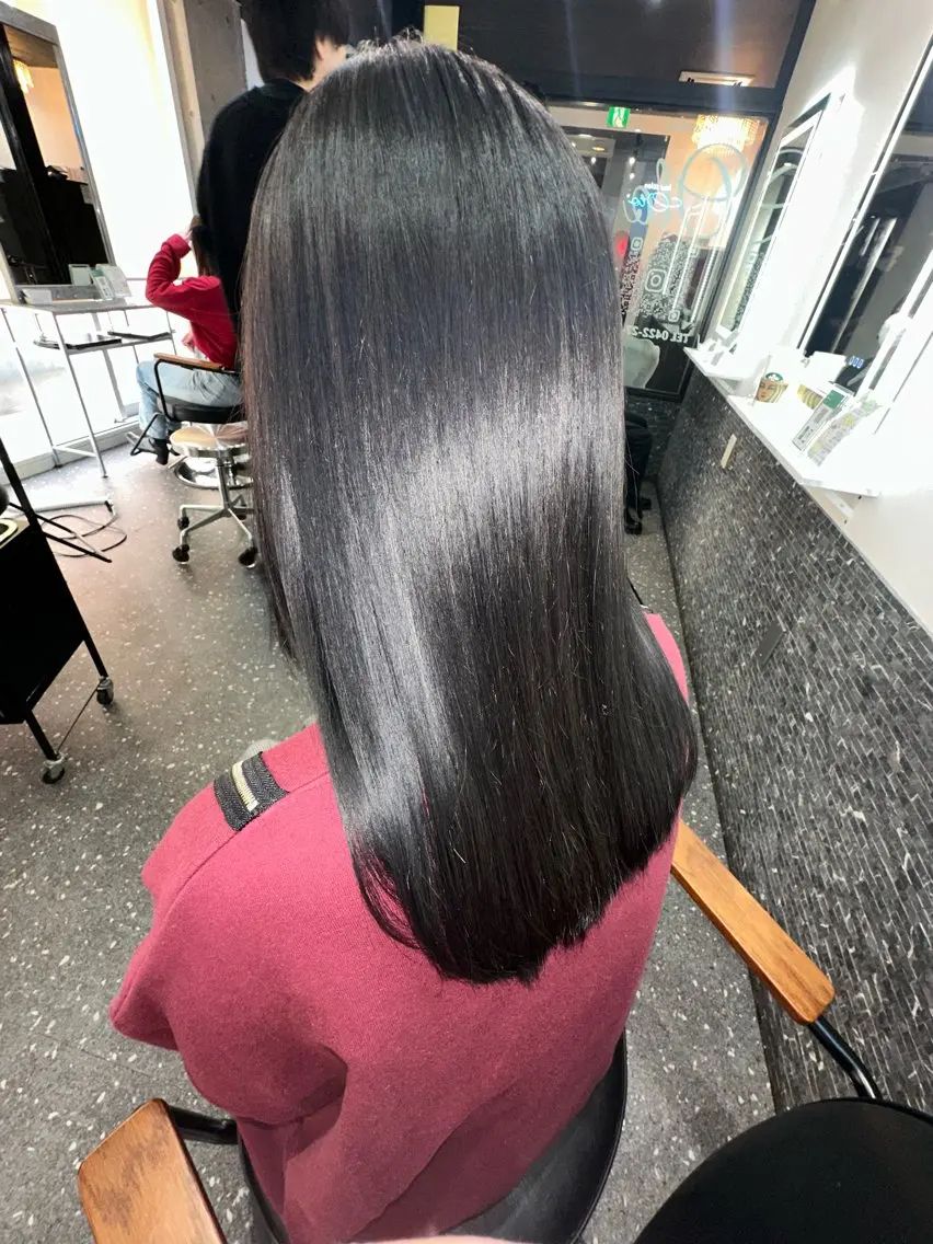 ロング カラー パーマ カット ヘアカラー 縮毛矯正 トリートメント 髪質改善⭐️縮毛矯正 中野⭐️Rinaのヘアスタイル