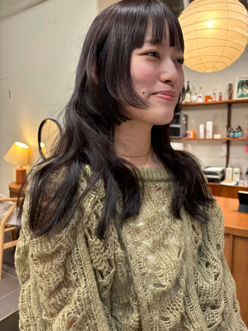 ロング カラー 永田 愛莉のヘアスタイル