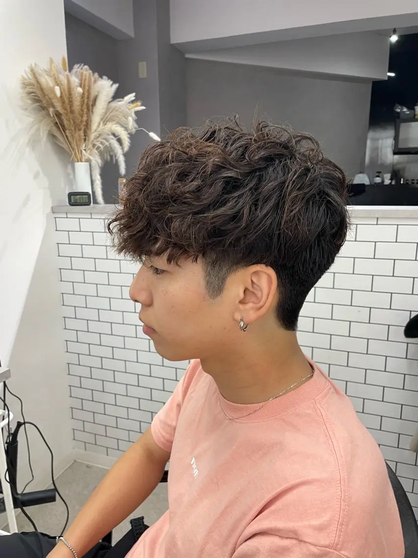 〖⚡️メンズフルコース⚡️〗カット×パーマ×カラー ¥16000の写真