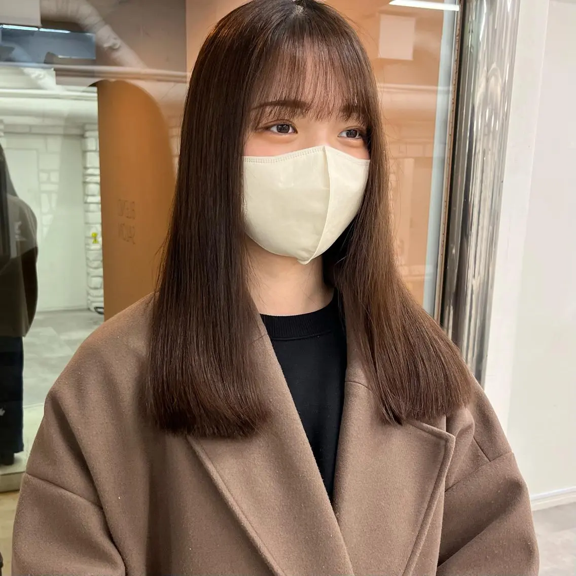 カラー ベージュカラー カット ヘアカラー トリートメント 天王寺韓国ヘア 小山歓実のヘアスタイル