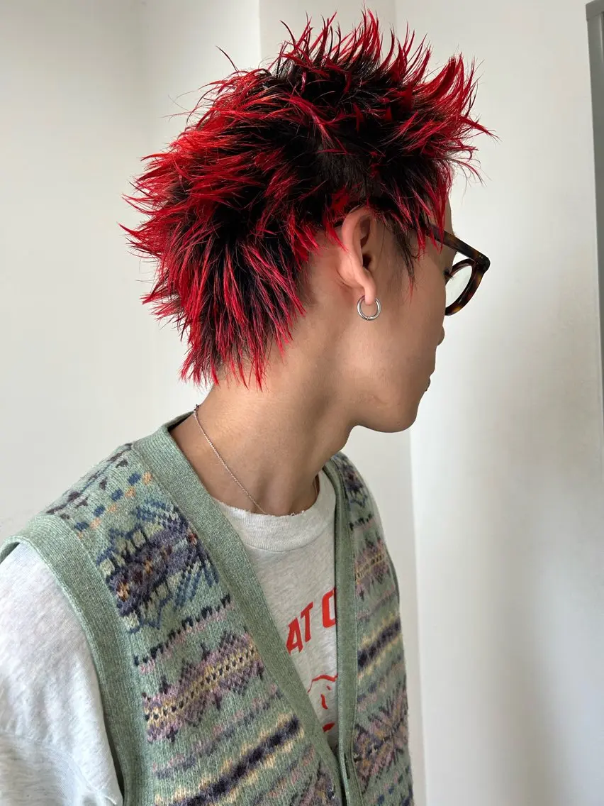ショート カラー メンズ メンズブリーチ ブリーチ ショートヘア カット ヘアカラー トリートメント 村上雅人 ナチュラルモードのヘアスタイル