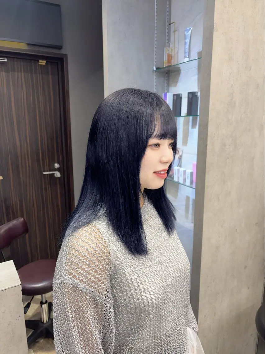 セミロング カラー やわらかハイトーン‪ 🎀💭sakuraのヘアスタイル