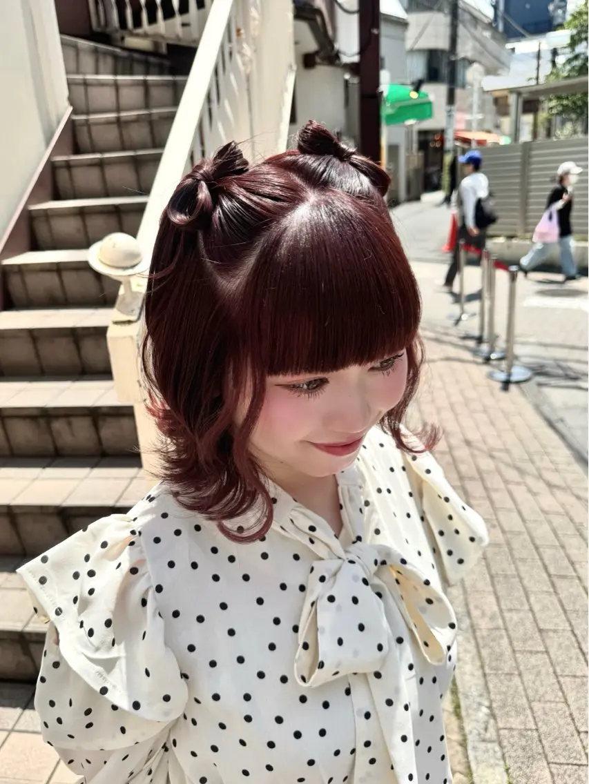 ヘアアレンジ ヘアカラー トリートメント 髪質改善/アレンジ/ カラーyumeのヘアスタイル