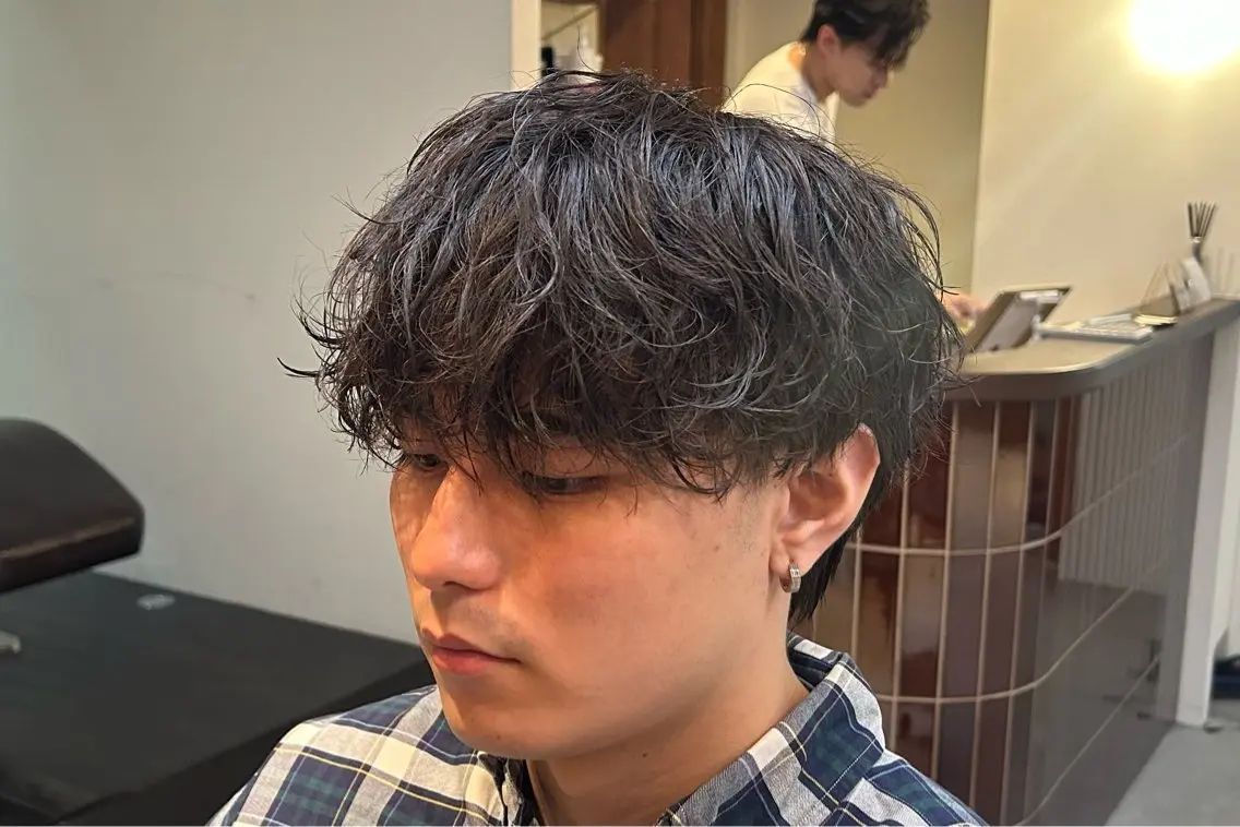 ショート パーマ メンズ メンズパーマ メンズパーマ✨️村越 雄斗のヘアスタイル