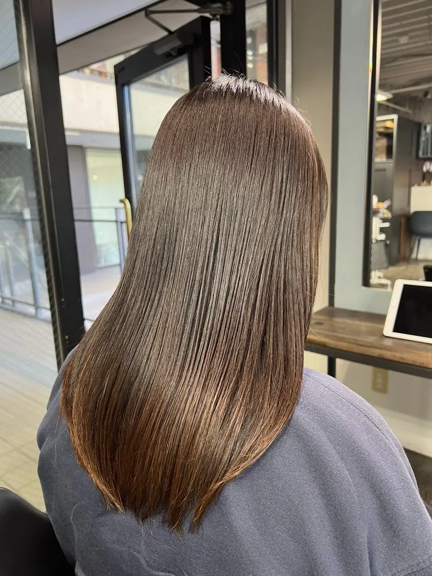 セミロング 髪質改善 💘札幌クロスパーマ 髪質改善💘rinaのヘアスタイル