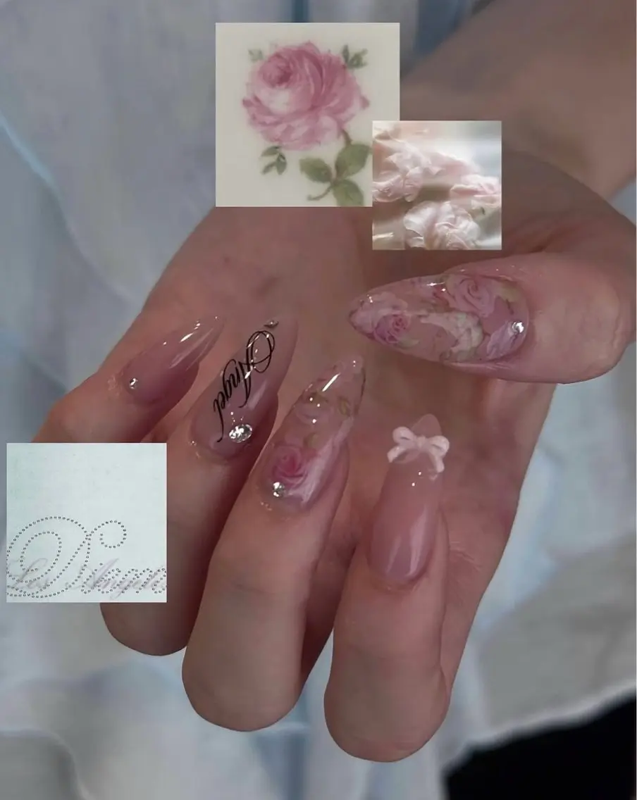 ネイル フレンチネイル ジェルネイル マグネットネイル 持ち込み ニュアンスネイル ハンドネイル Ribbonnail salonのネイルデザイン