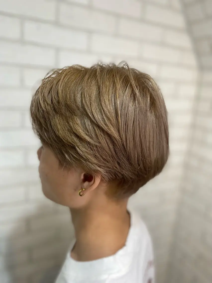 ショート カラー メンズ ヘアカラー トリートメント ヨシダ フミノリのヘアスタイル