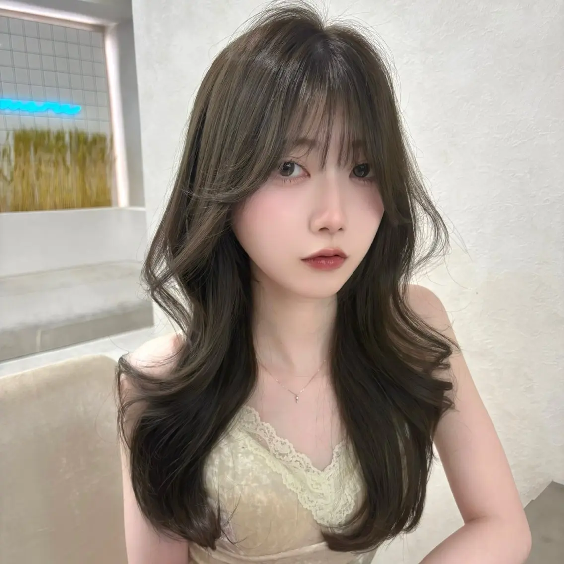 ロング ハッシュカット ハイレイヤー 韓国風ヘア レイヤーカット カット Yuta✂︎ 韓国レイヤー🪽のヘアスタイル