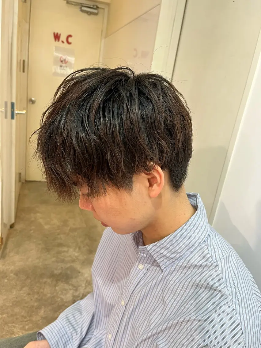 メンズ メンズパーマ カット フェザーパーマ🌙 毛流れ yuzukiのヘアスタイル