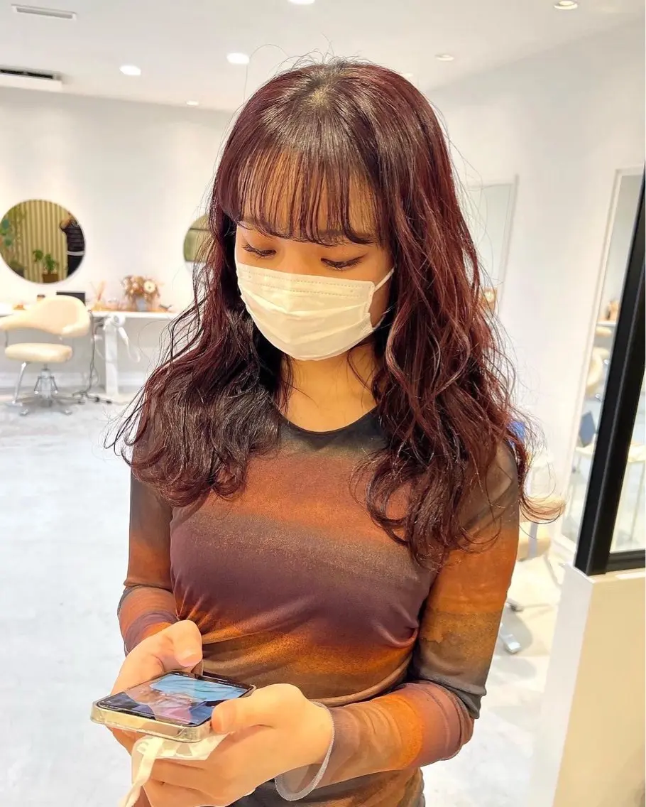 ミディアム カラー ヘアカラー トリートメント 重松 丈博のヘアスタイル