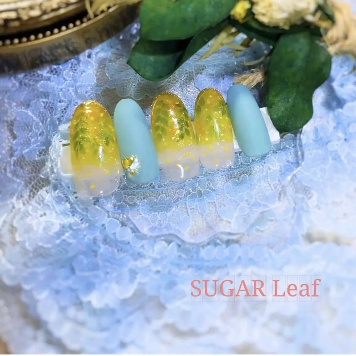 ネイル アートネイル SUGAR Leafのネイルデザイン