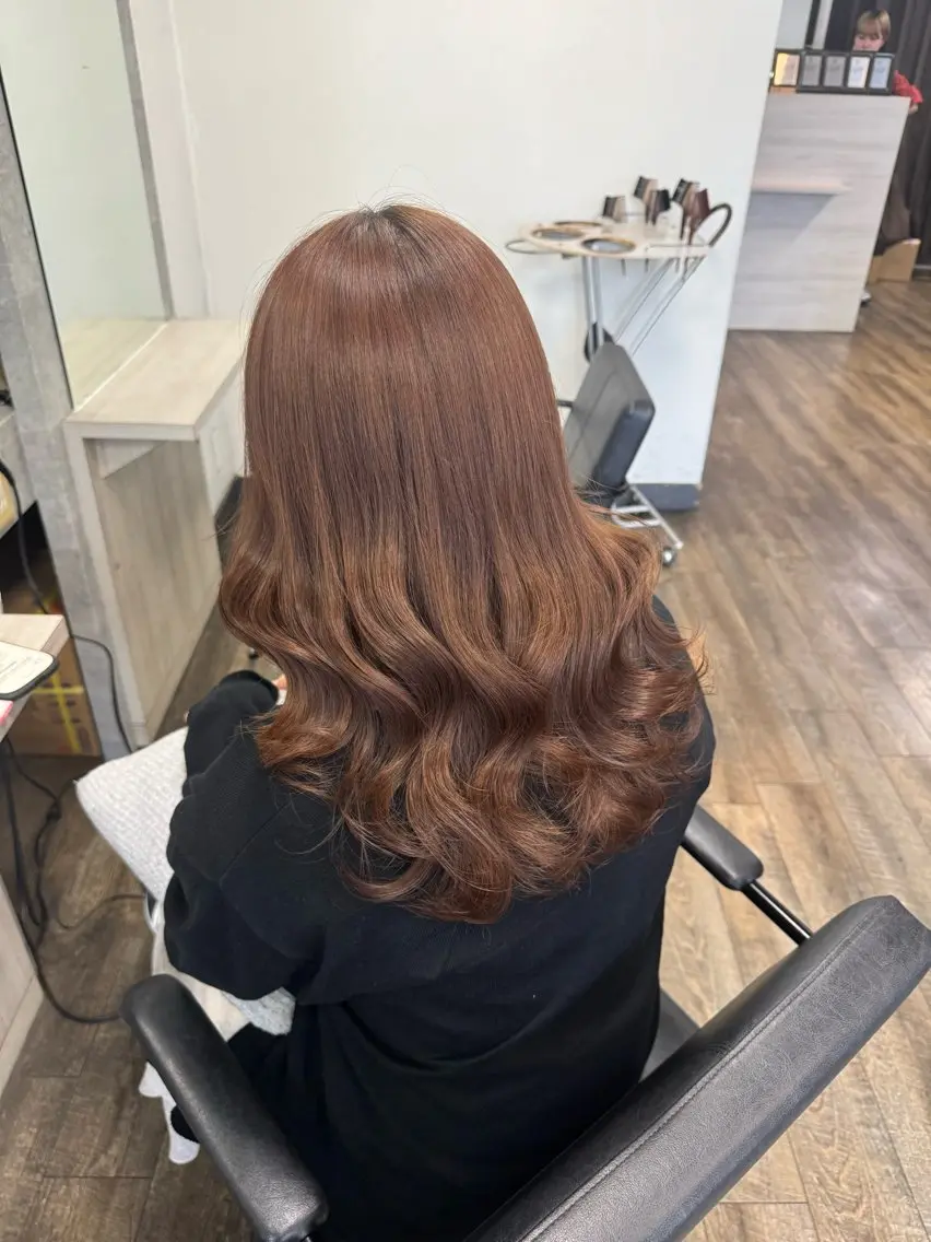 セミロング カラー Rena/韓国 /ワンホンヘアのヘアスタイル