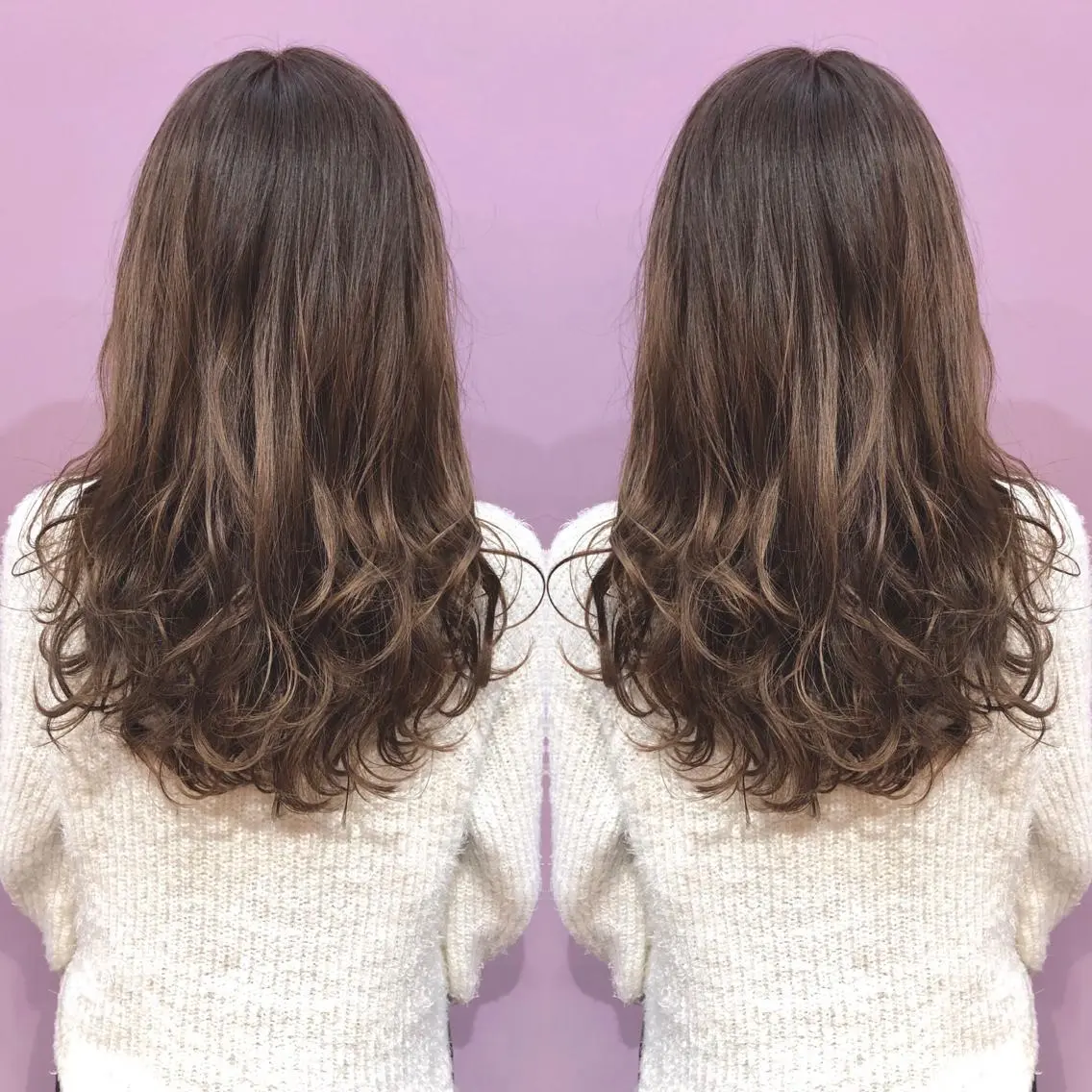 ロング カラー パーマ ベージュカラー ブリーチ ブリーチなしカラー トリートメント 細川 亮のヘアスタイル