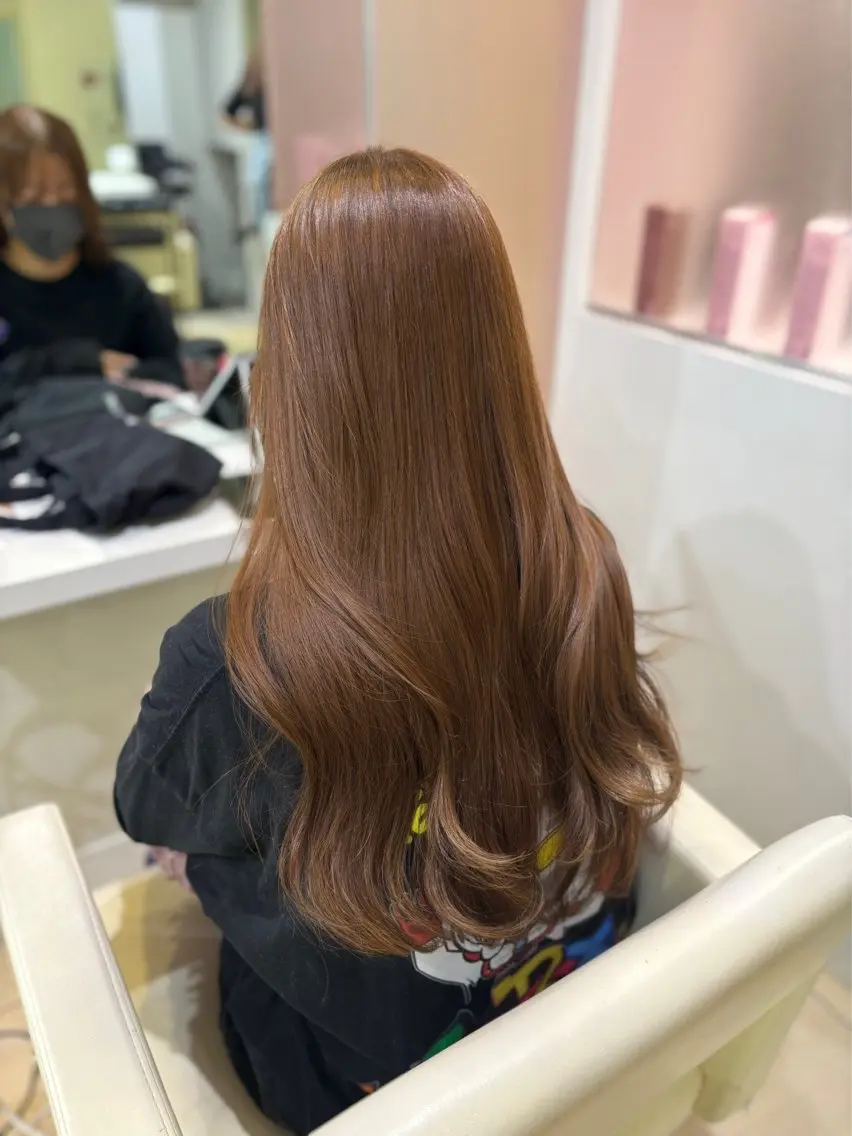 ロング アッシュ カット トリートメント 新宿/艶カラー 🎀韓国ヘアKANAのヘアスタイル