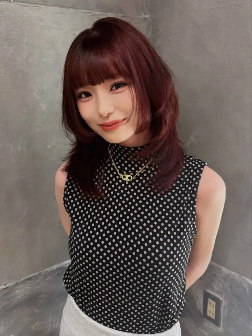 セミロング カラー moeka🎀 似合わせカラー🎀のヘアスタイル