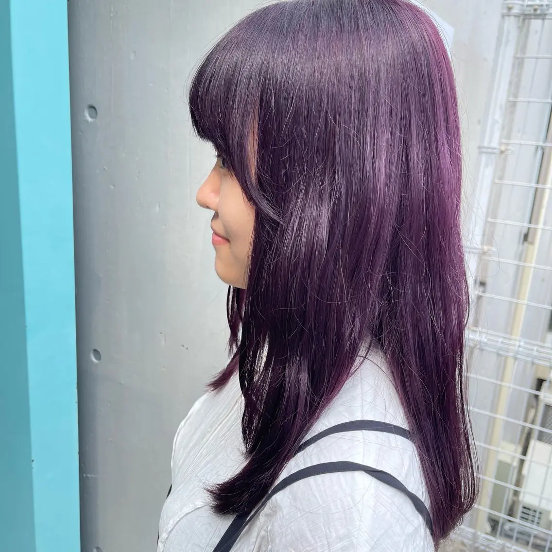 セミロング ピンクラベンダー 由比藤理子 ブリーチカラー🌈のヘアスタイル