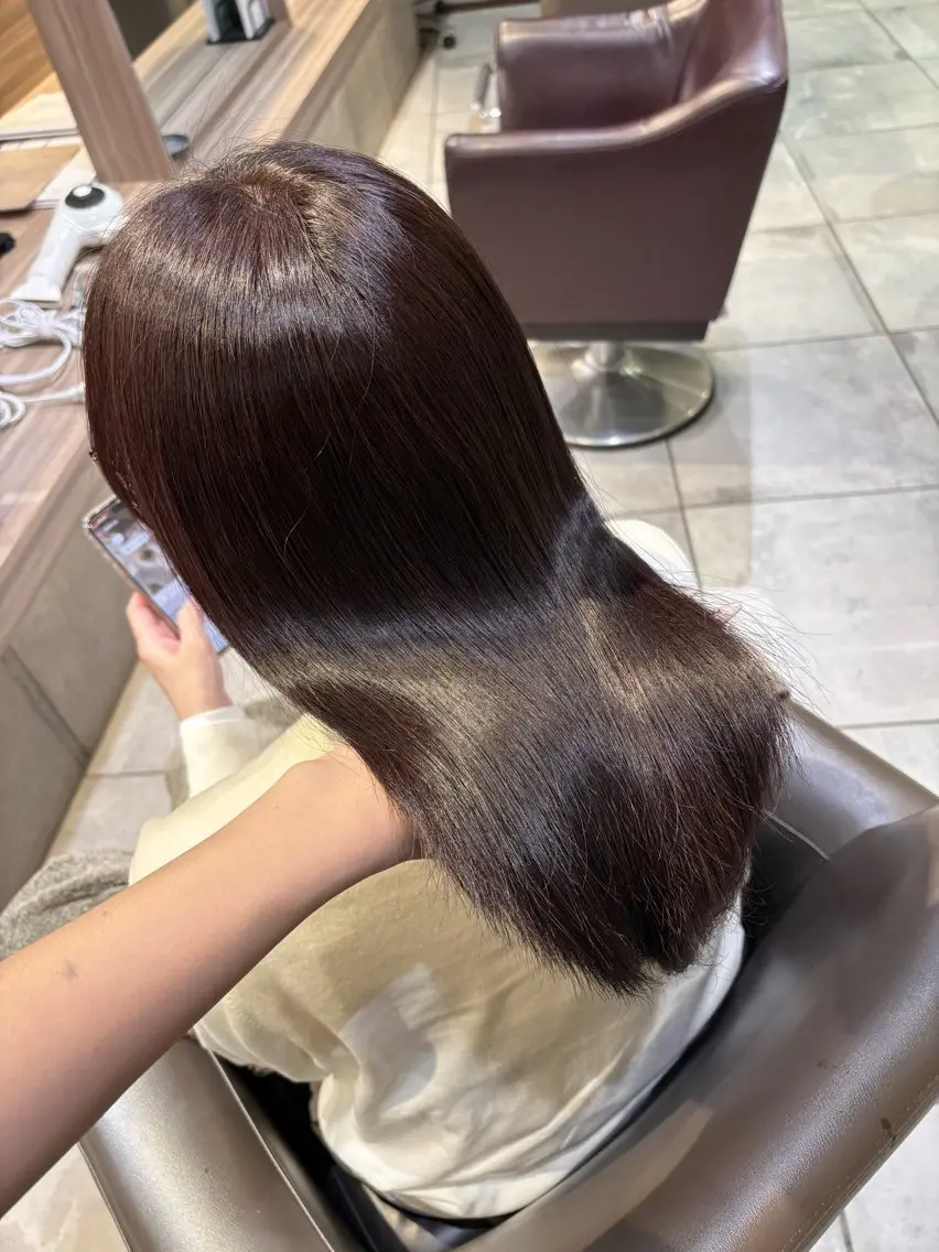 ロング ｶﾉ /暖色カラー/ バタフライレイヤーのヘアスタイル